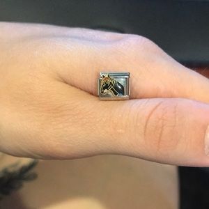 Italian Charm Bracelet Black Horse Charm